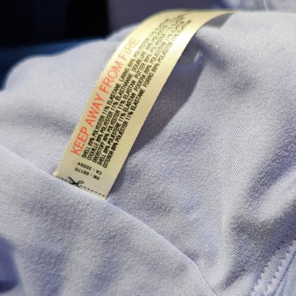 Free People Movement Cut Out Front Cropped Ruched Sports Top, Purple Size Large - Picture 7 of 7